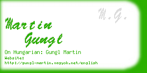 martin gungl business card